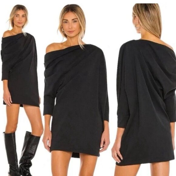 NWOT Free People Beach Mini Dress Asymmetrical Off Shoulder - Picture 1 of 3
